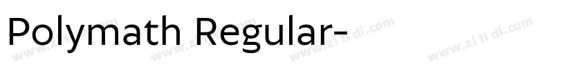 Polymath Regular字体转换